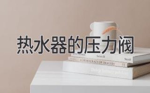 熱水器壓力閥：如何保護你的熱水器安全？