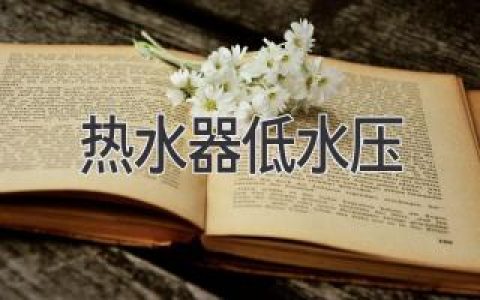 熱水器低水壓的解析與應(yīng)對(duì)策略