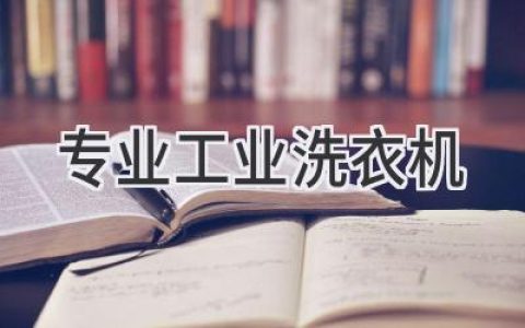 高效、可靠、節能：工業(yè)洗衣解決方案的領(lǐng)跑者