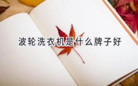 選購指南：哪款波輪洗衣機更適合你？