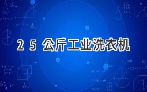 25公斤洗衣機(jī)：高效潔凈，助力商業(yè)洗滌