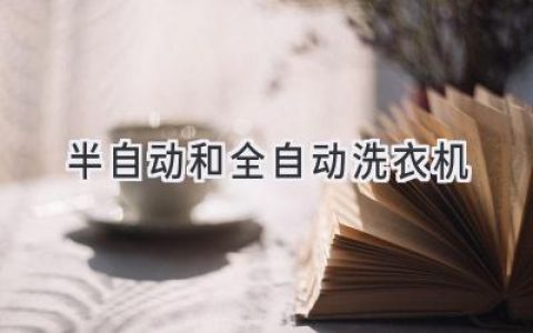 洗衣機選購指南：半自動還是全自動，哪款更適合你？