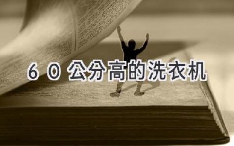 小空間大容量：60cm 高洗衣機(jī)選購指南