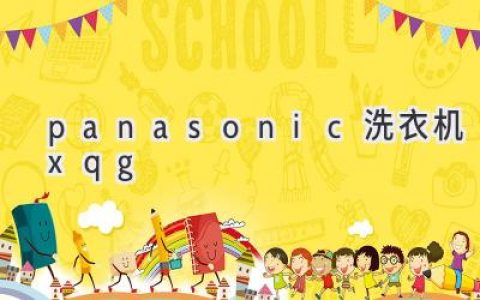 探索科技與舒適的完美融合：Panasonic 洗衣機(jī)的創(chuàng)新之選