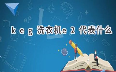 Keg洗衣機(jī)故障代碼E2：原因解析與解決方案