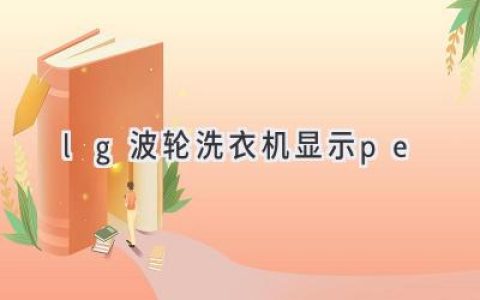 LG波輪洗衣機故障代碼PE：解析與解決方案