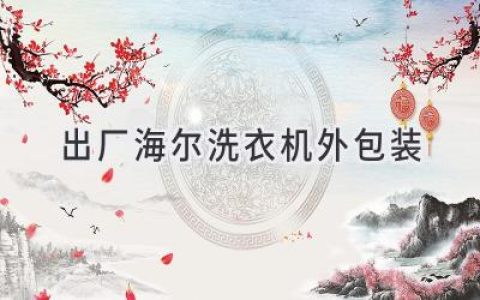 海爾洗衣機(jī)出廠包裝：保護(hù)與運(yùn)輸?shù)耐昝澜Y(jié)合