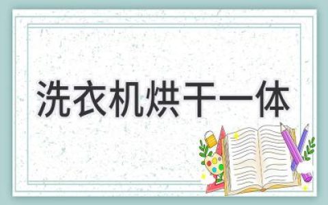 洗衣、烘干一步到位：解放雙手，享受便捷生活