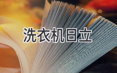 日立洗衣機(jī)：智能科技與高效洗滌的完美結(jié)合