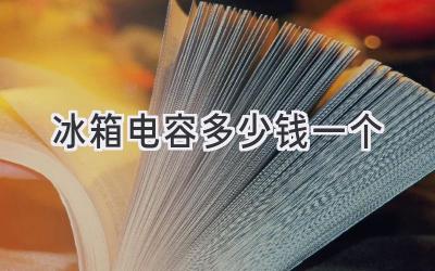 冰箱電容多少錢一個