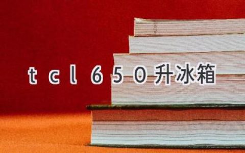 超大容量，鮮活生活：TCL 650升冰箱的魅力與選擇