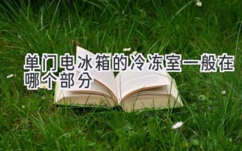 單門(mén)冰箱冷凍室，都在這兒！別再找了！