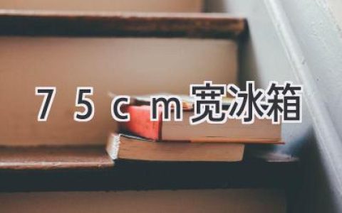 廚房空間有限？75cm寬冰箱幫你輕松解決！