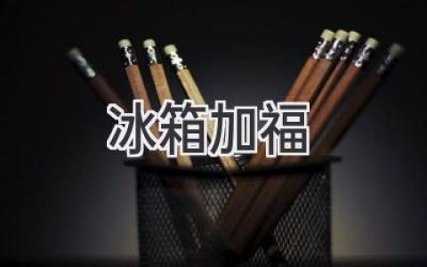 冰箱里的幸福密碼：解密加福冰箱的獨特魅力