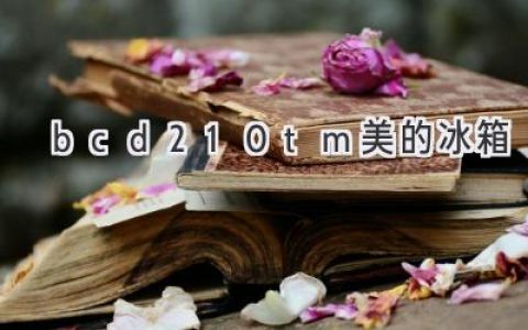 美的BCD-210TM冰箱：全方位體驗，舒適生活新選擇