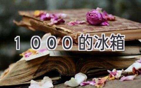 尋找理想中的冷藏空間：1000升冰箱選購(gòu)指南