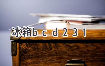 冰箱bcd231