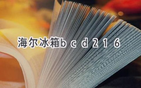 海爾BCD-216冰箱：性能與空間的完美平衡