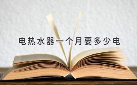 電熱水器耗電量大揭秘：每月電費多少才合理？