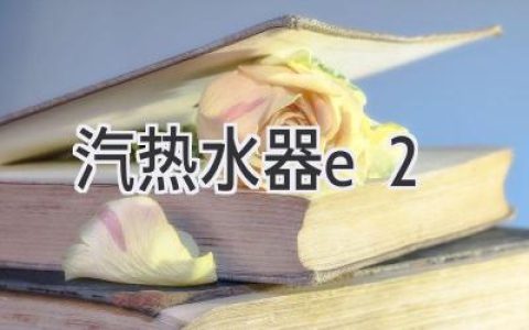 汽熱水器故障代碼E2：原因解析與解決方法